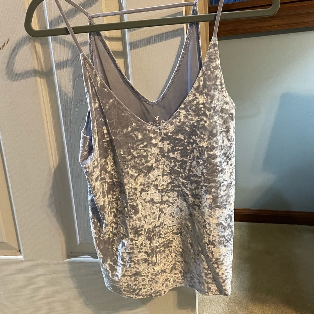 Purple velvet tank